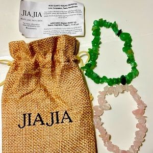 Jia Jia crystal beaded bracelets (set of two)